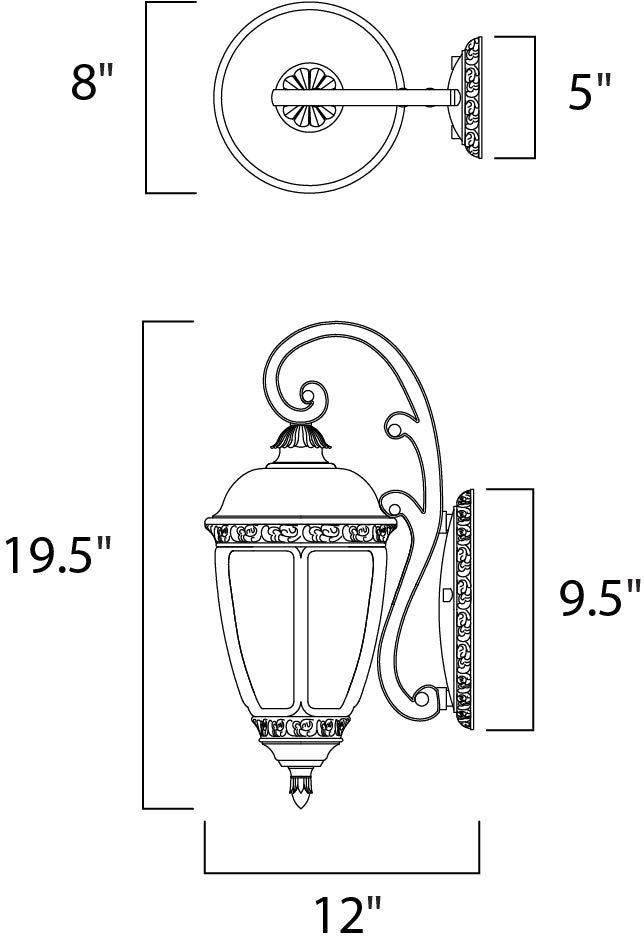 Maxim Lighting 3464CDSE  Knob Hill Dc Outdoor Sienna