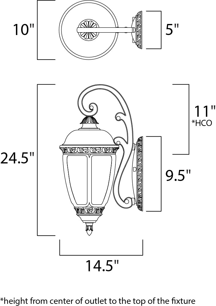 Maxim Lighting 3465CDSE  Knob Hill Dc Outdoor Sienna