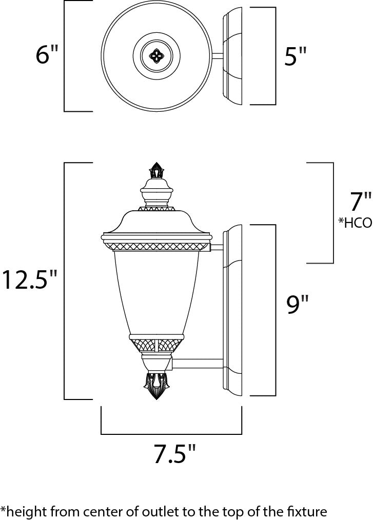 Maxim Lighting 3495WGOB  Carriage House Dc Outdoor Oriental Bronze