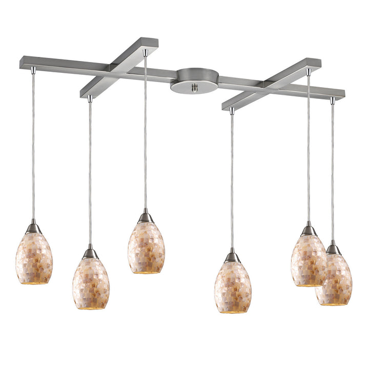 Elk Capri 10141/6 Pendant Light - Satin Nickel