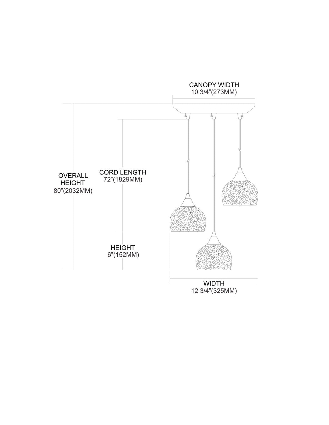 Elk Cira 10143/3PB Pendant Light - Satin Nickel