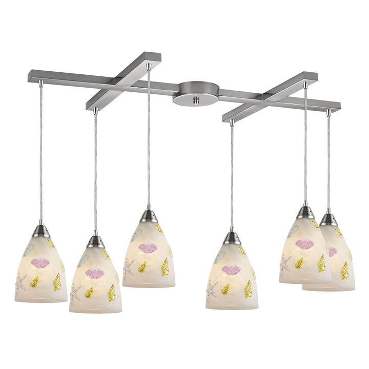 Elk Seashore 20000/6 Pendant Light - Satin Nickel