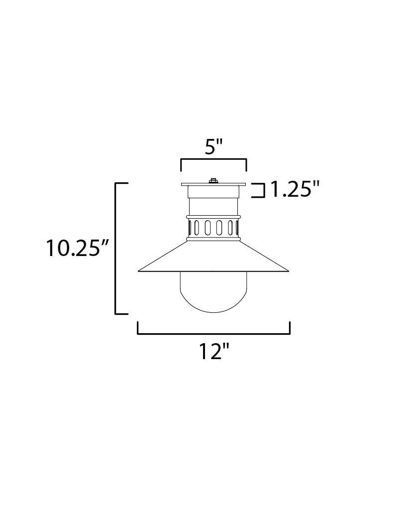 Maxim Lighting 35120SWBKAB  Admiralty Outdoor Black / Antique Brass