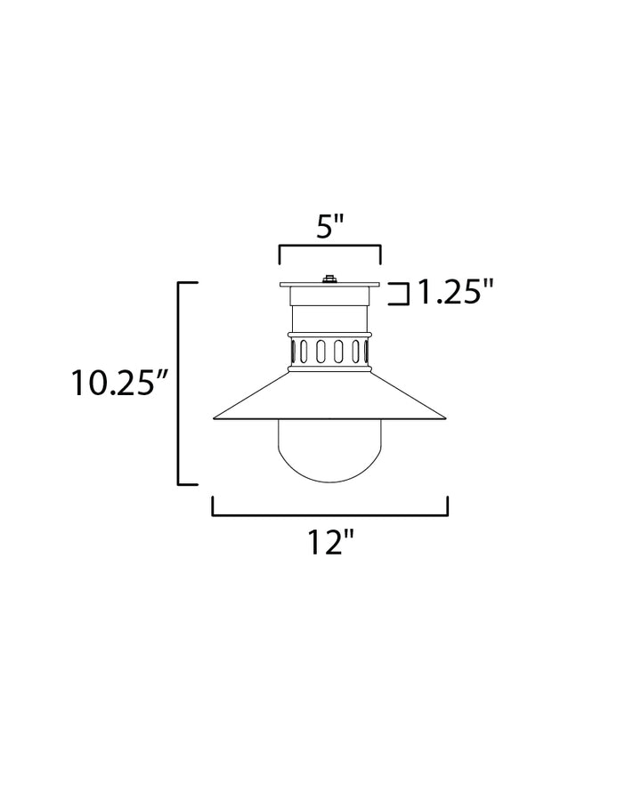 Maxim Lighting 35120SWBKAB  Admiralty Outdoor Black / Antique Brass
