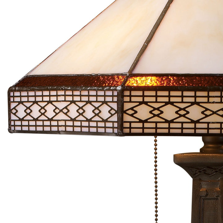 Elk Lighting D1858  Stone Filigree Lamp Tiffany Bronze