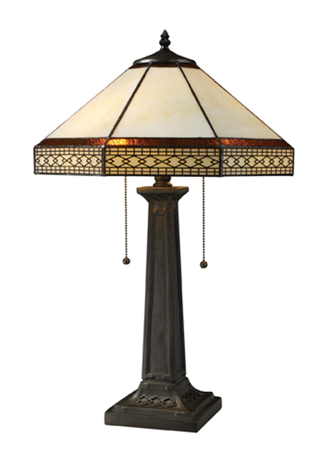 Elk Lighting D1858  Stone Filigree Lamp Tiffany Bronze