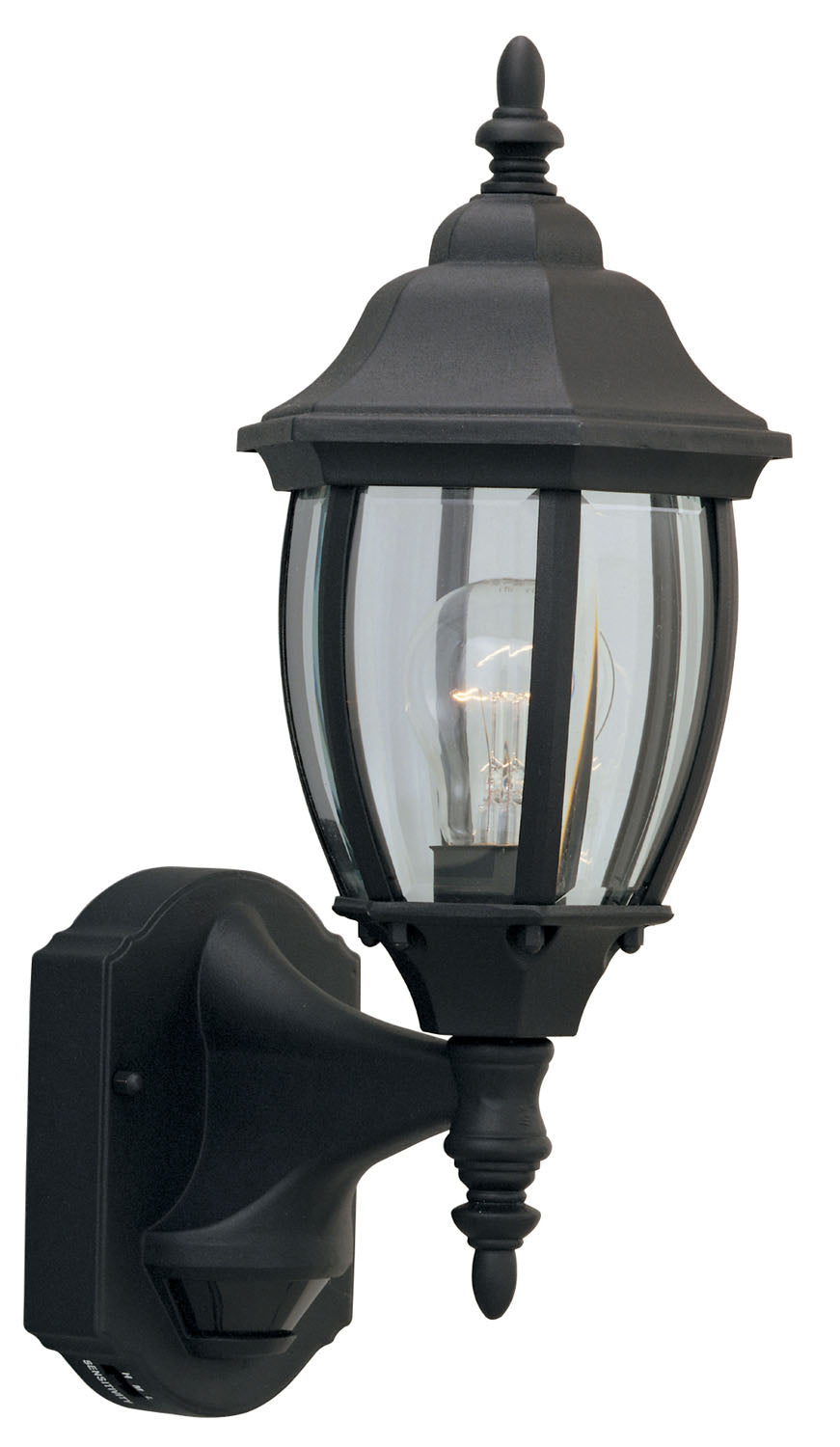 Designers Fountain 2420MD-BK Tiverton One Light Wall Lantern - Motion Detector Outdoor Black