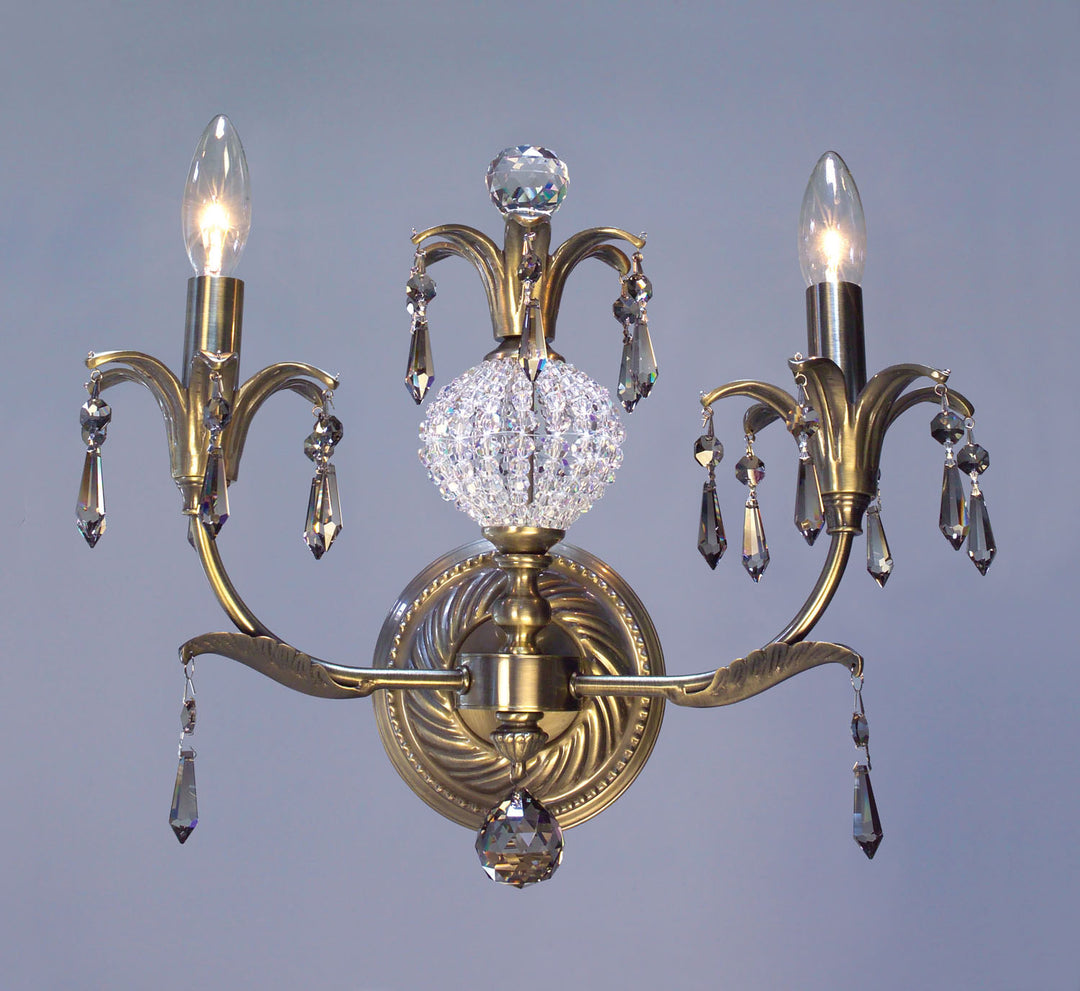 Classic Sharon 16112 ABR SMK Wall Sconce Light - Antique Brass