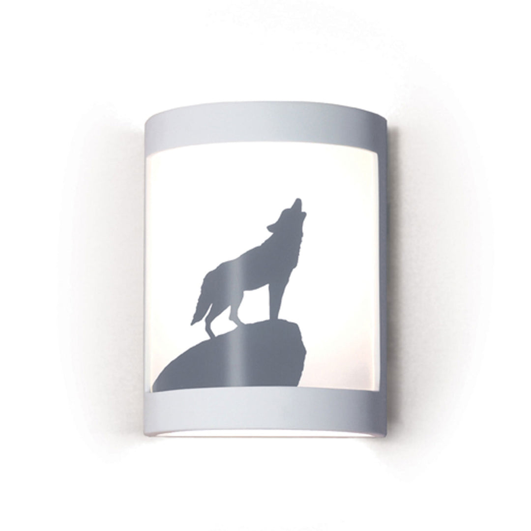 A-19 Silhouette F200H Wall Sconce Light - Satin White