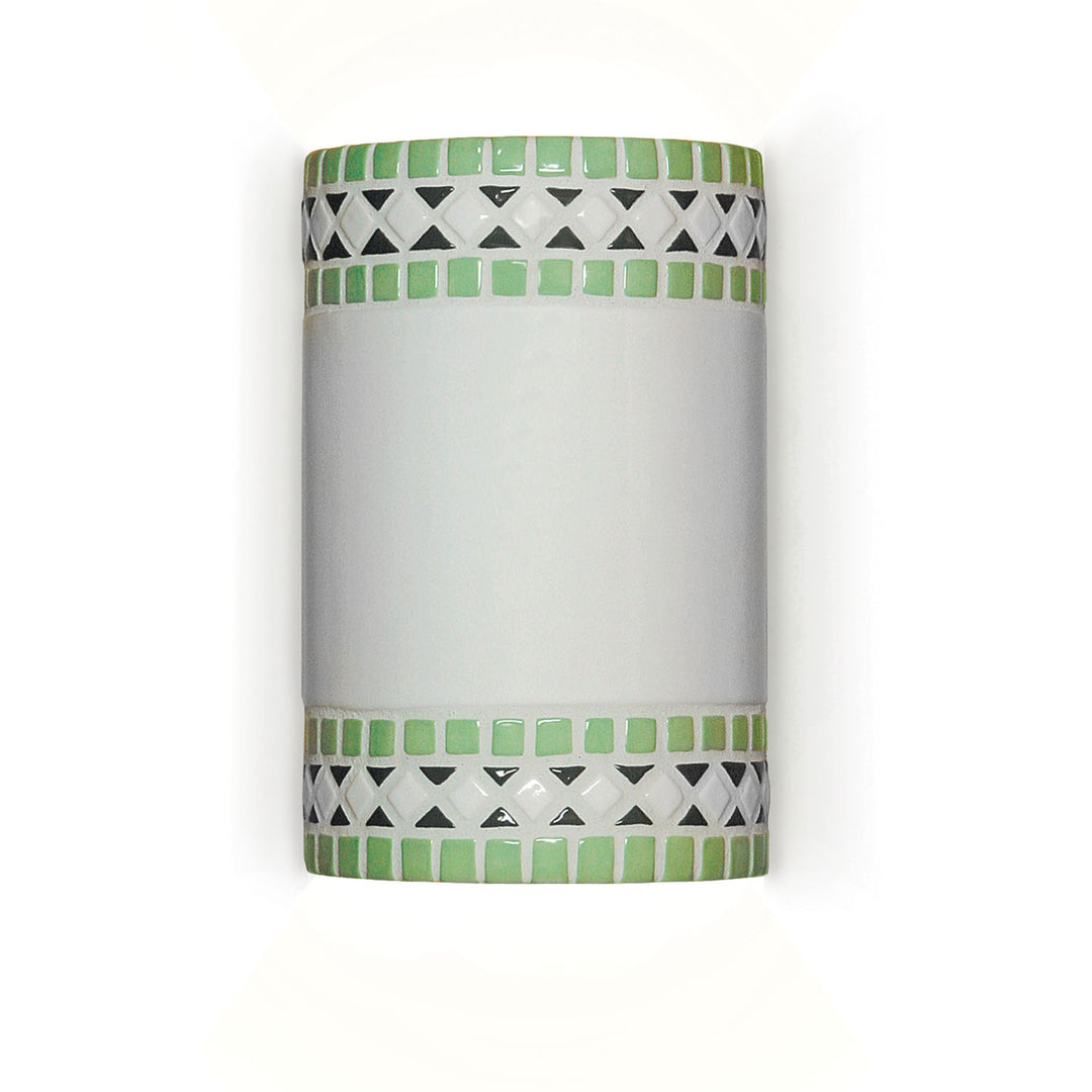 A-19 Mosaic M20301-MI Wall Sconce Light - Mint Green