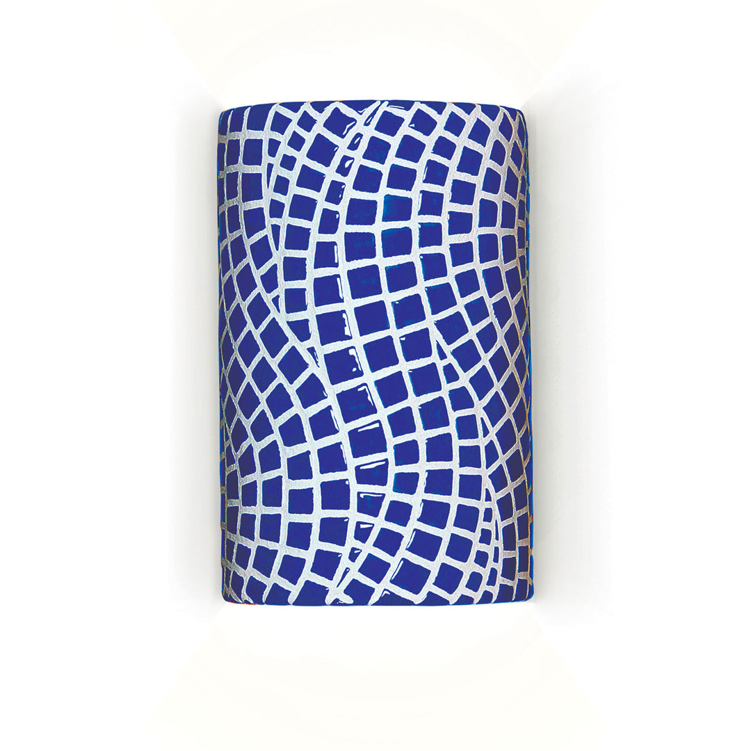 A-19 Mosaic M20302-CB Wall Sconce Light - Cobalt Blue