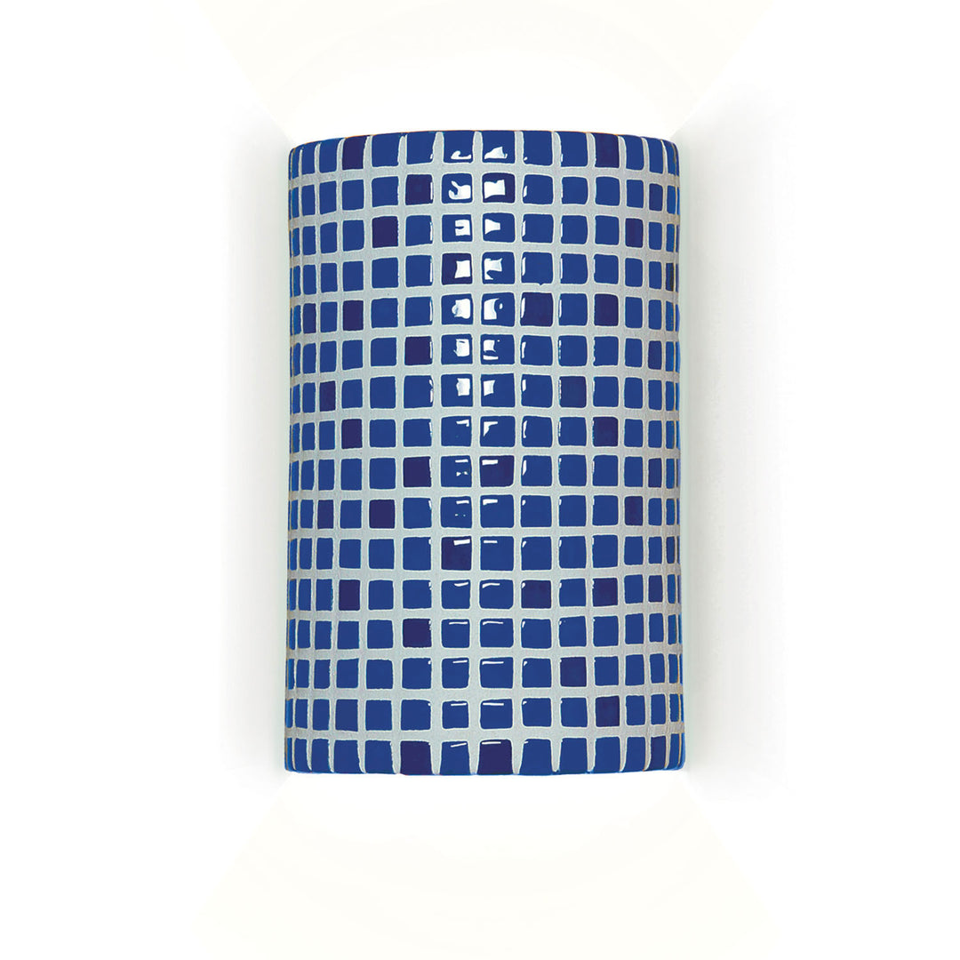 A-19 Mosaic M20308-CB Wall Sconce Light - Cobalt Blue