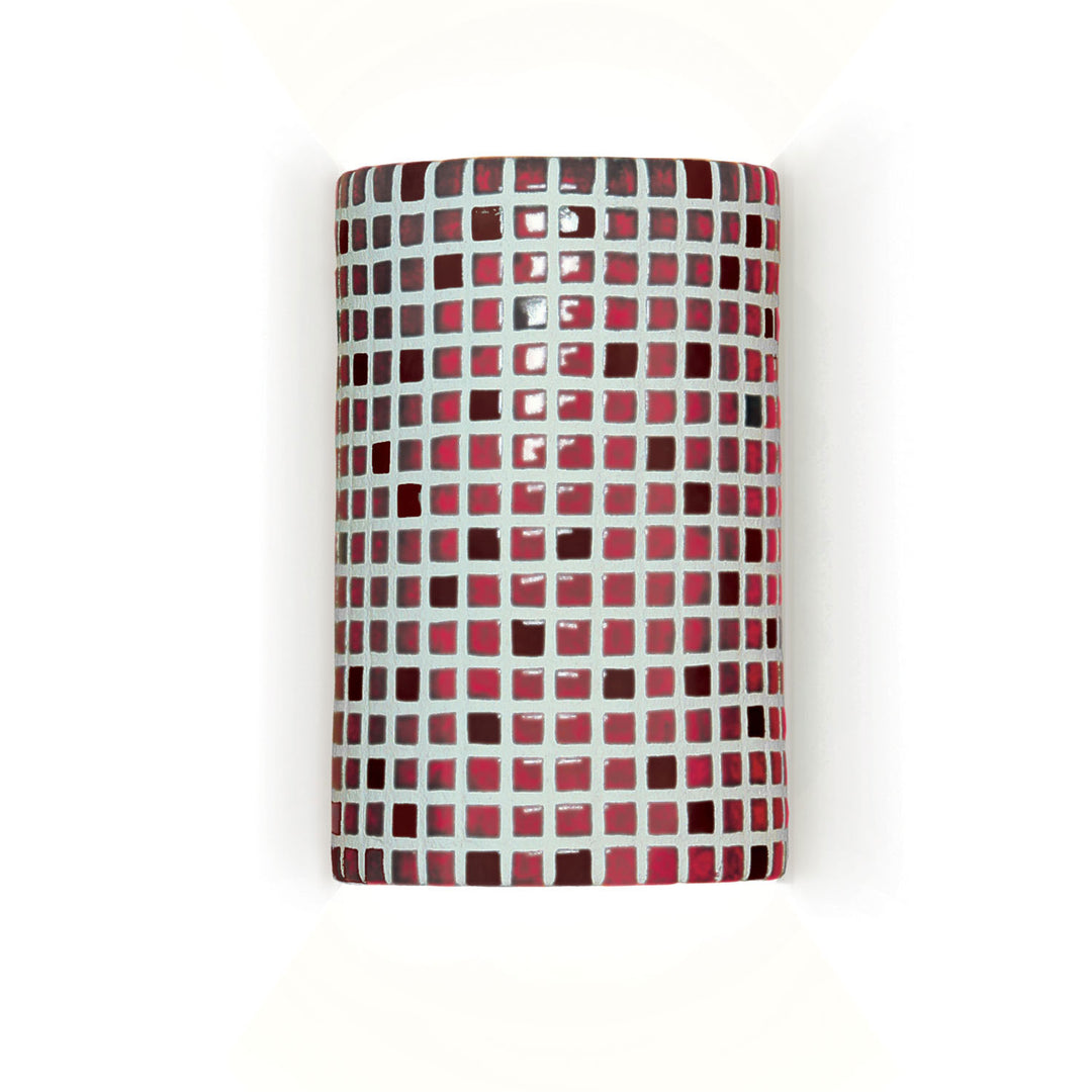 A-19 Mosaic M20308-MR Wall Sconce Light - Matador Red