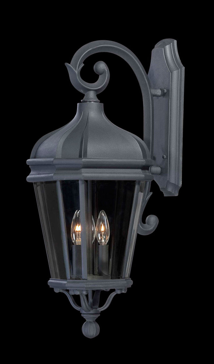 Minka-Lavery Lighting 8692-66 Harrison Three Light Wall Mount Outdoor Black