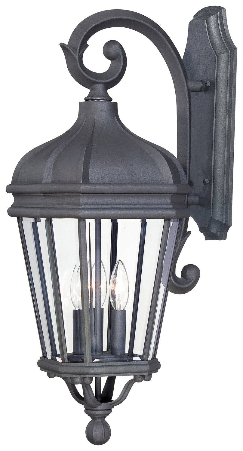 Minka-Lavery Lighting 8692-66 Harrison Three Light Wall Mount Outdoor Black