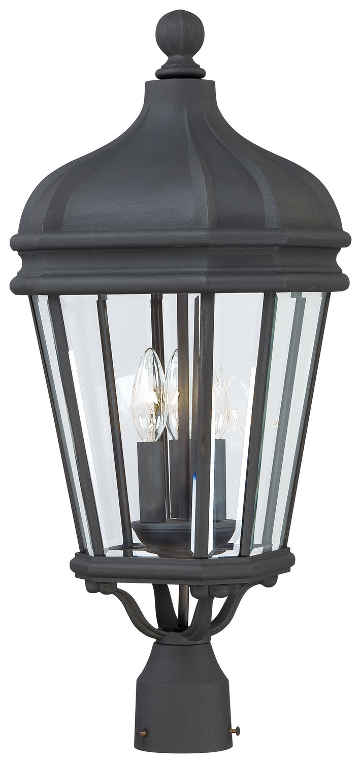 Minka-Lavery Lighting 8696-66 Harrison Three Light Post Mount Outdoor Black