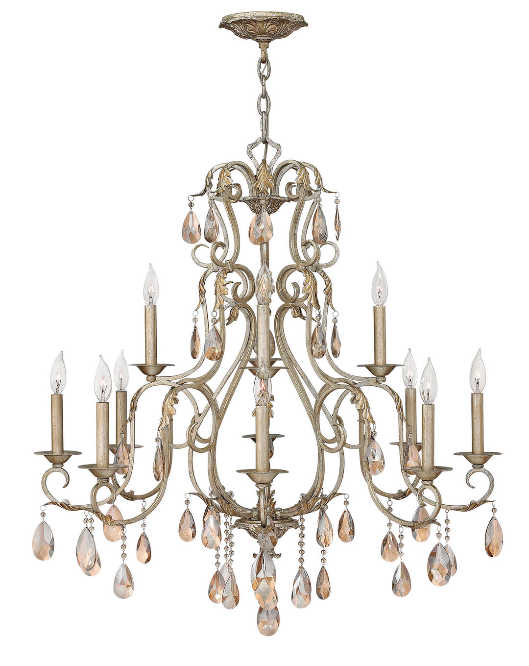 Hinkley Carlton 4778SL Chandelier Light - Silver Leaf