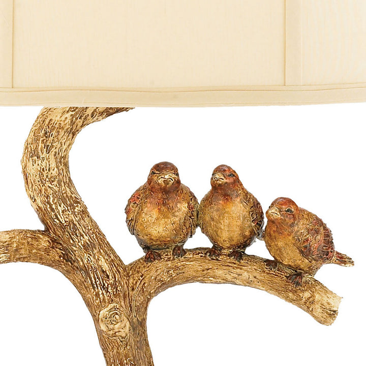 Elk Lighting 93-052  Three Bird Light Lamp Gold Leaf