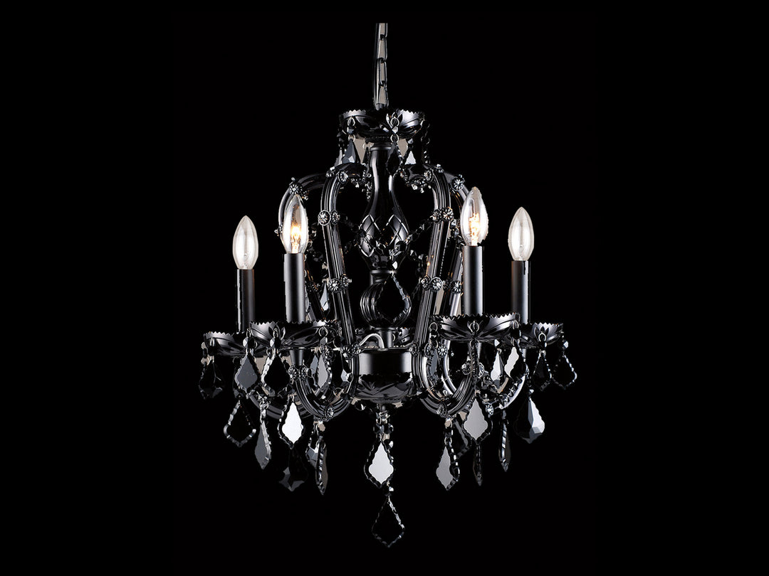 Avenue Onyx Ln. HF1037-BLK Chandelier Light - Black Crystal