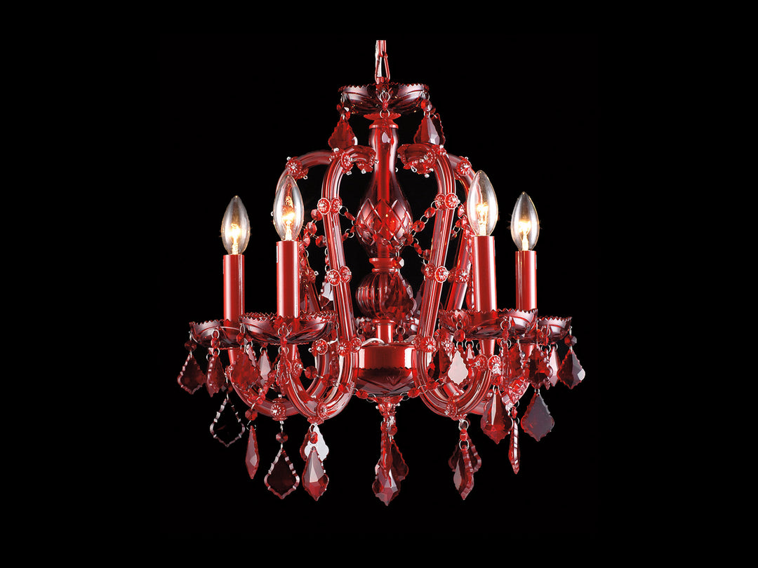 Avenue Crimson Blvd. HF1037-RED Chandelier Light - Red Crystal