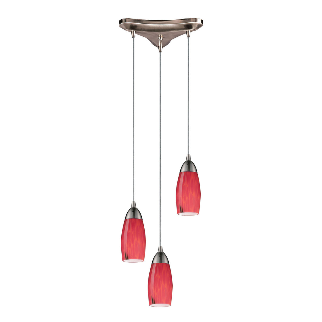 Elk Milan 110-3FR Pendant Light - Satin Nickel