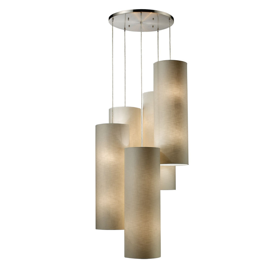 Elk Fabric Cylinders 20160/20R Pendant Light - Satin Nickel