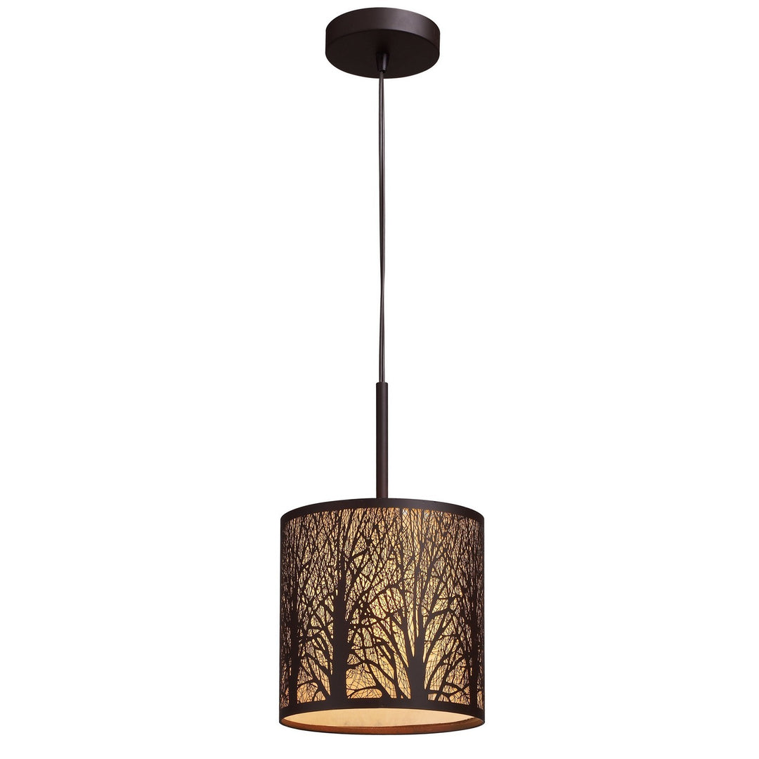 Elk Woodland Sunrise 31073/1 Pendant Light - Aged Bronze