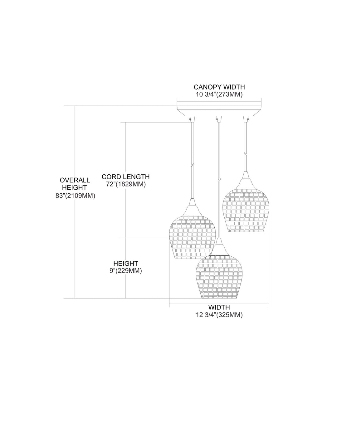 Elk Fusion 528-3MLT Pendant Light - Satin Nickel