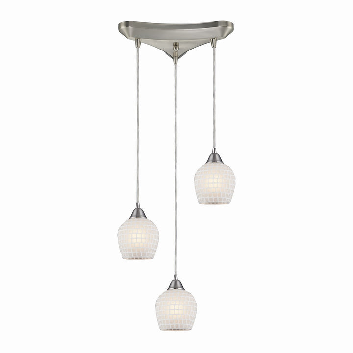 Elk Fusion 528-3WHT Pendant Light - Satin Nickel