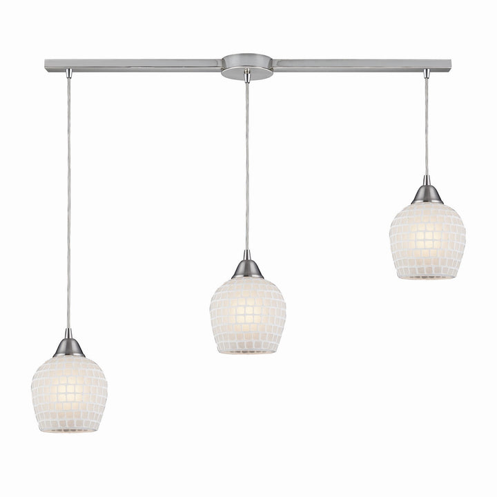 Elk Fusion 528-3L-WHT Pendant Light - Satin Nickel