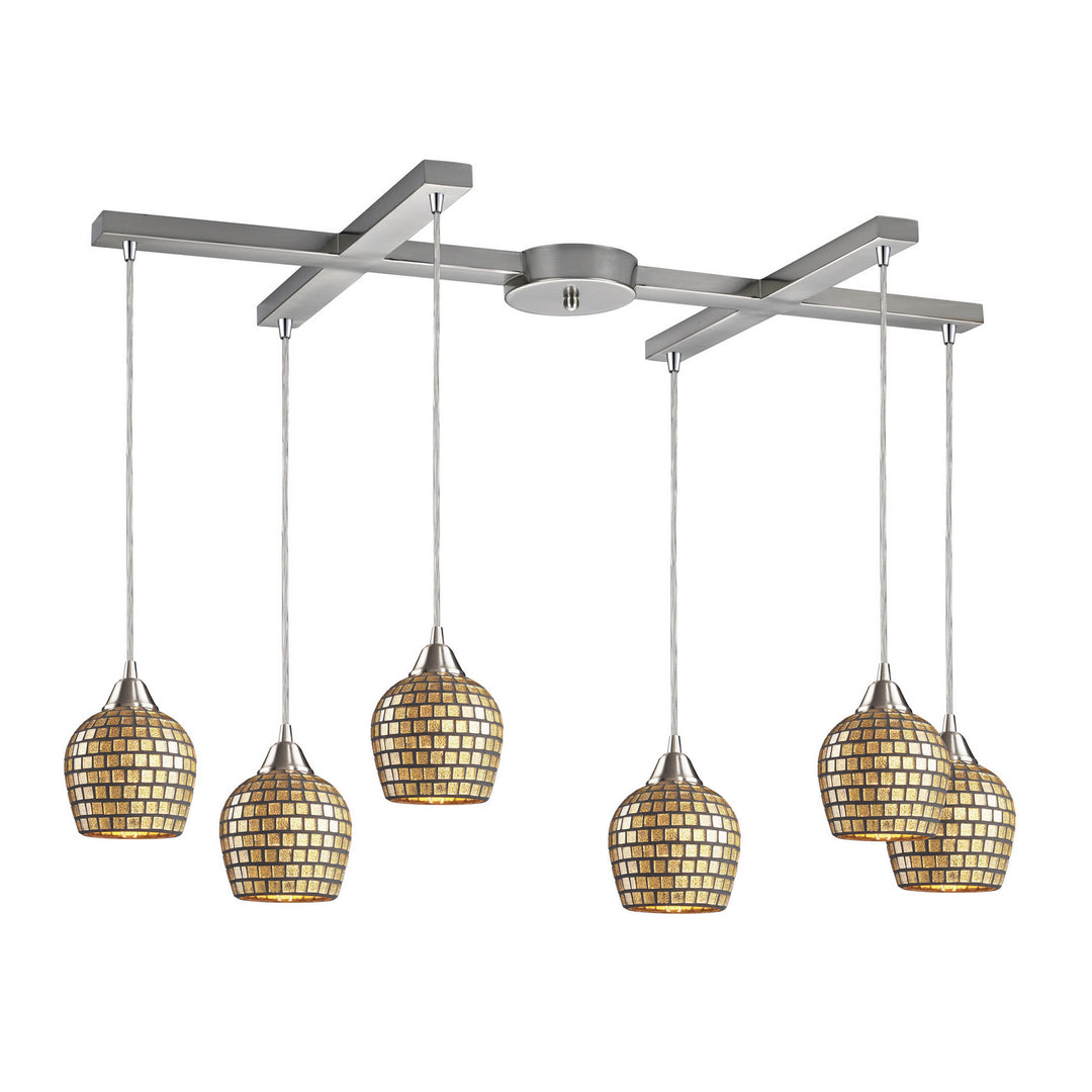 Elk Fusion 528-6GLD Pendant Light - Satin Nickel