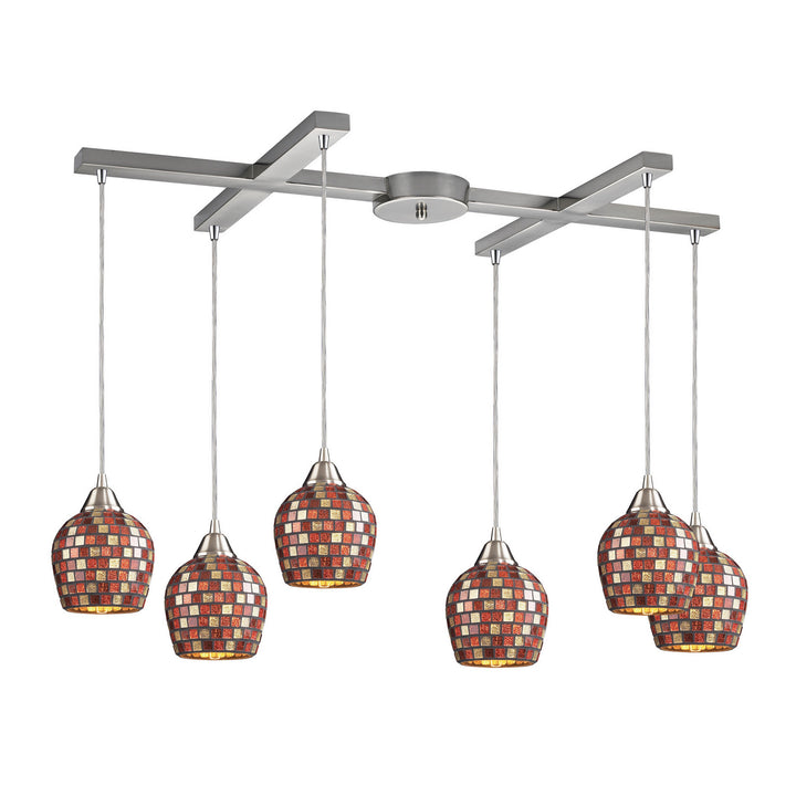 Elk Fusion 528-6MLT Pendant Light - Satin Nickel