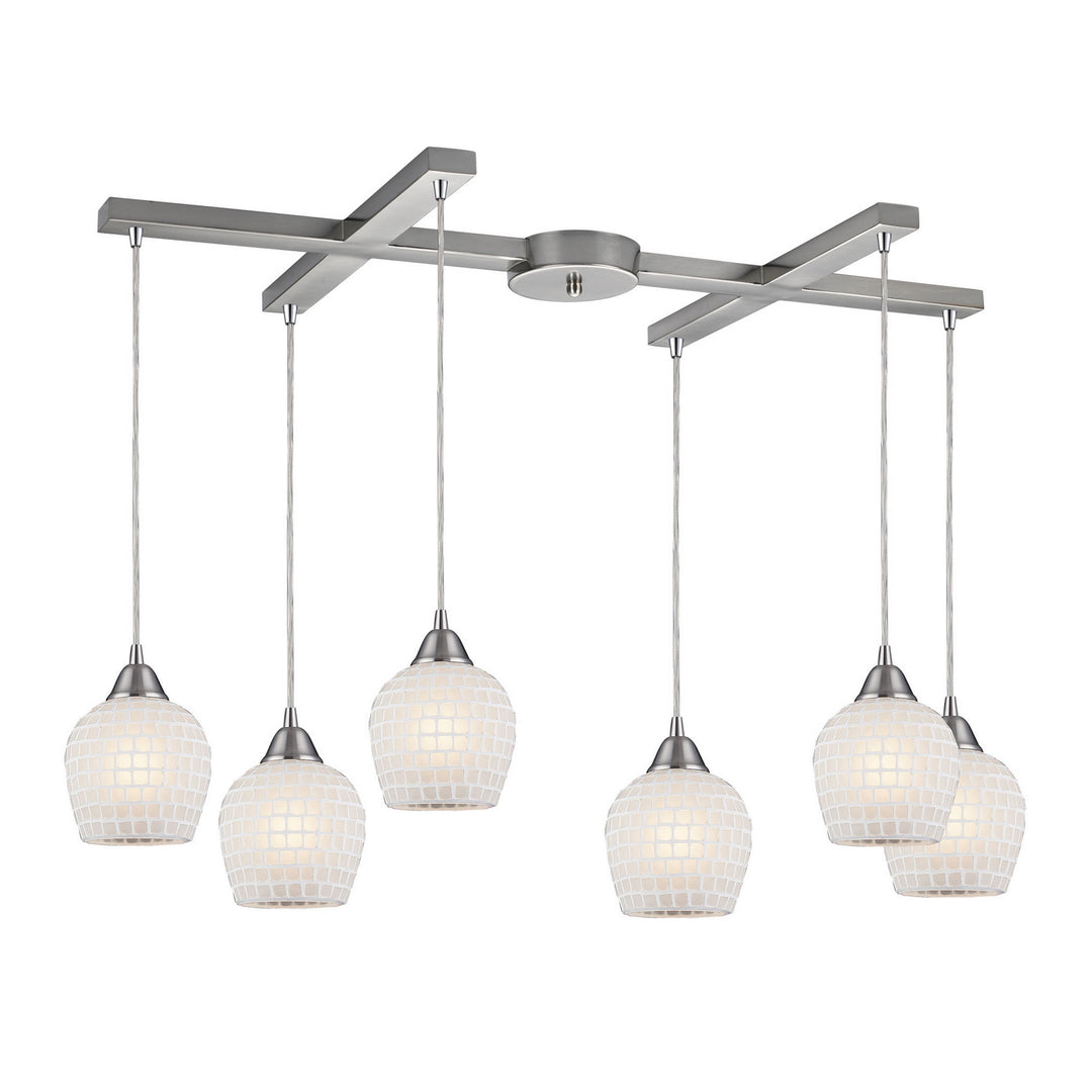 Elk Fusion 528-6WHT Pendant Light - Satin Nickel