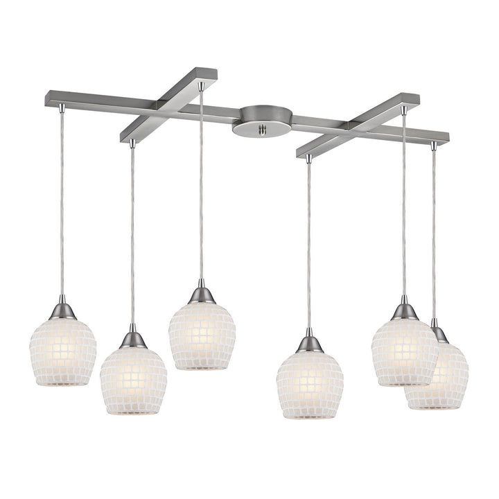 Elk Fusion 528-6WHT Pendant Light - Satin Nickel