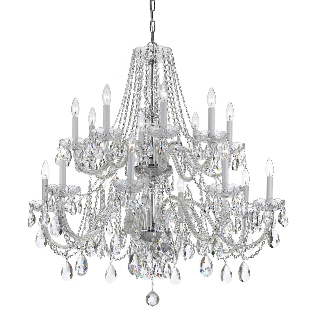 Crystorama Traditional Crystal 1139-CH-CL-MWP Chandelier Light - Polished Chrome