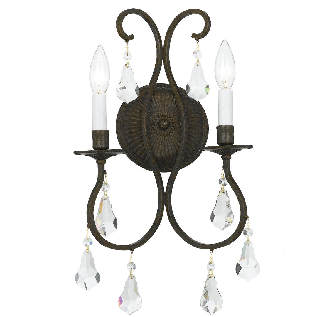 Crystorama Ashton 5012-EB-CL-MWP Wall Light - English Bronze
