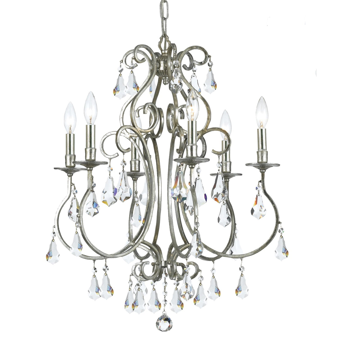 Crystorama Ashton 5016-OS-CL-MWP Chandelier Light - Olde Silver