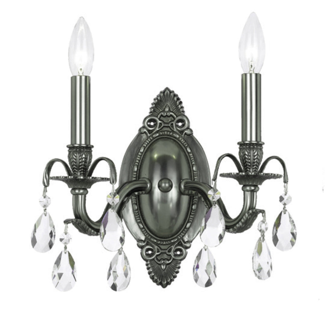 Crystorama Dawson 5562-PW-CL-SAQ Wall Light - Pewter