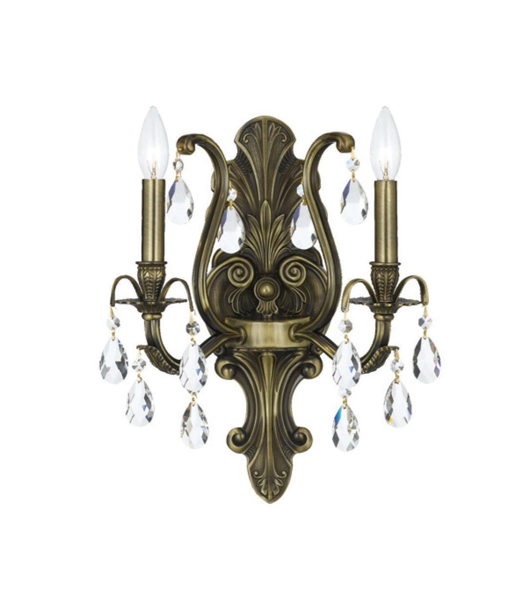 Crystorama Dawson 5563-AB-CL-MWP Wall Light - Antique Brass