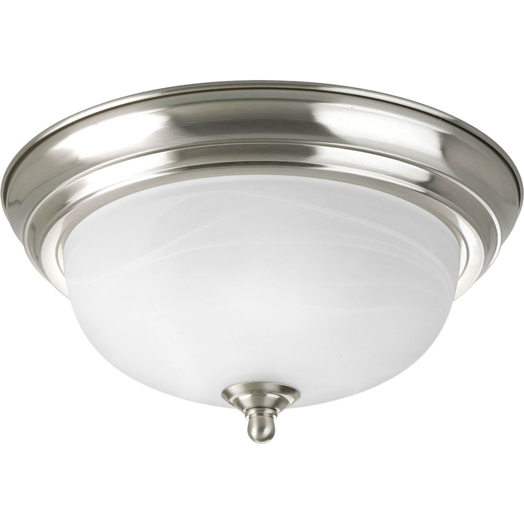 Progress Dome Glass - Alabaster P3924-09 Ceiling Light - Brushed Nickel