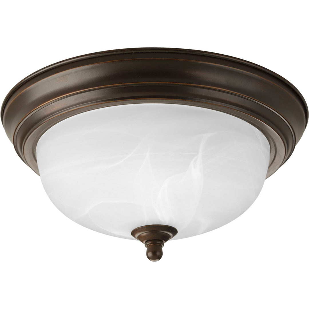 Progress Dome Glass - Alabaster P3924-20 Ceiling Light - Antique Bronze