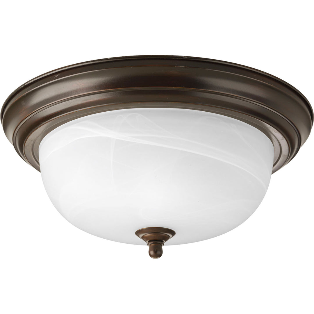 Progress Dome Glass - Alabaster P3925-20 Ceiling Light - Antique Bronze