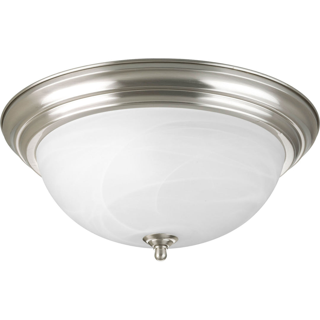 Progress Dome Glass - Alabaster P3926-09 Ceiling Light - Brushed Nickel