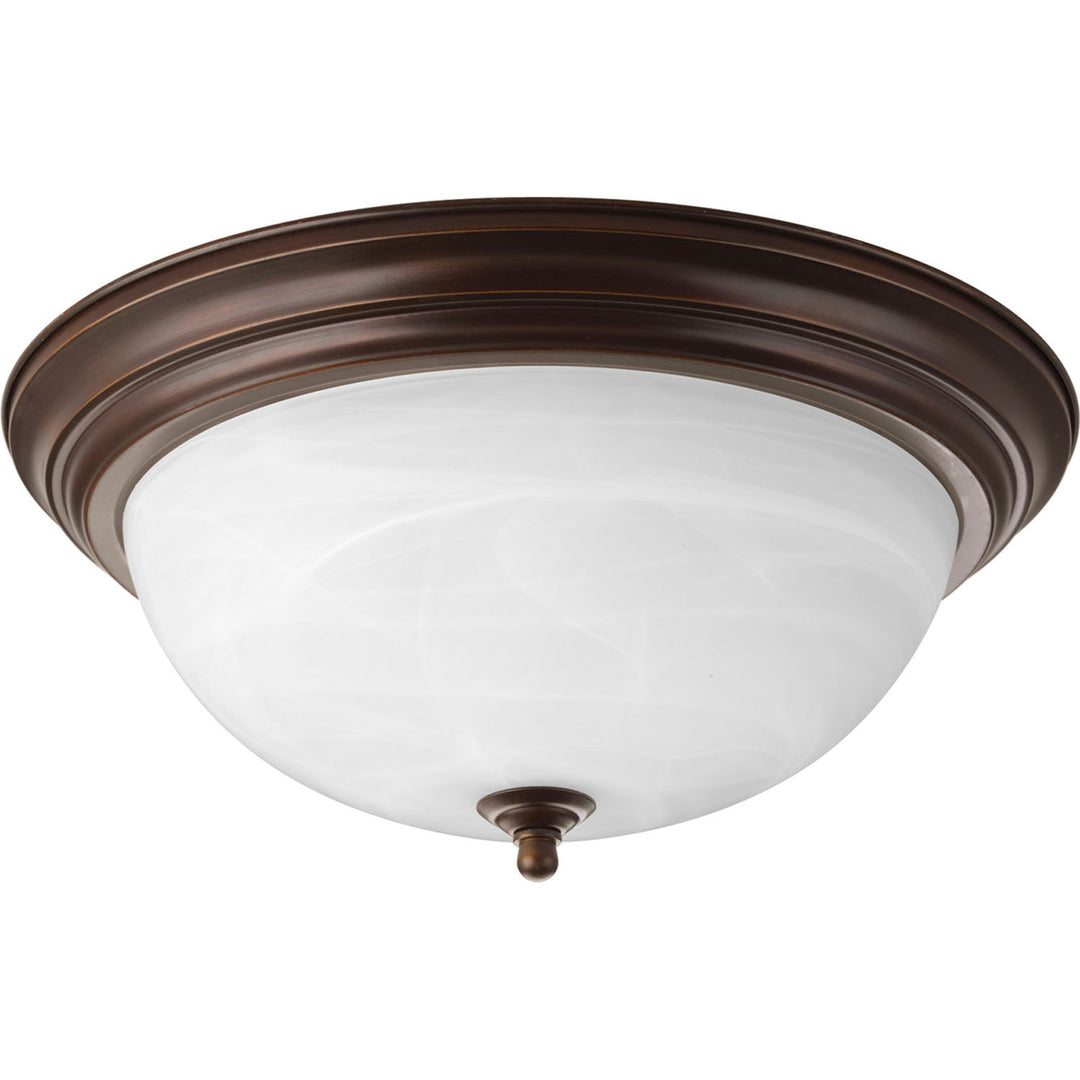 Progress Dome Glass - Alabaster P3926-20 Ceiling Light - Antique Bronze