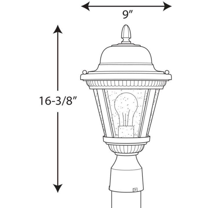 Progress Lighting P5445-20 Westport One Light Post Lantern Outdoor Bronze / Dark