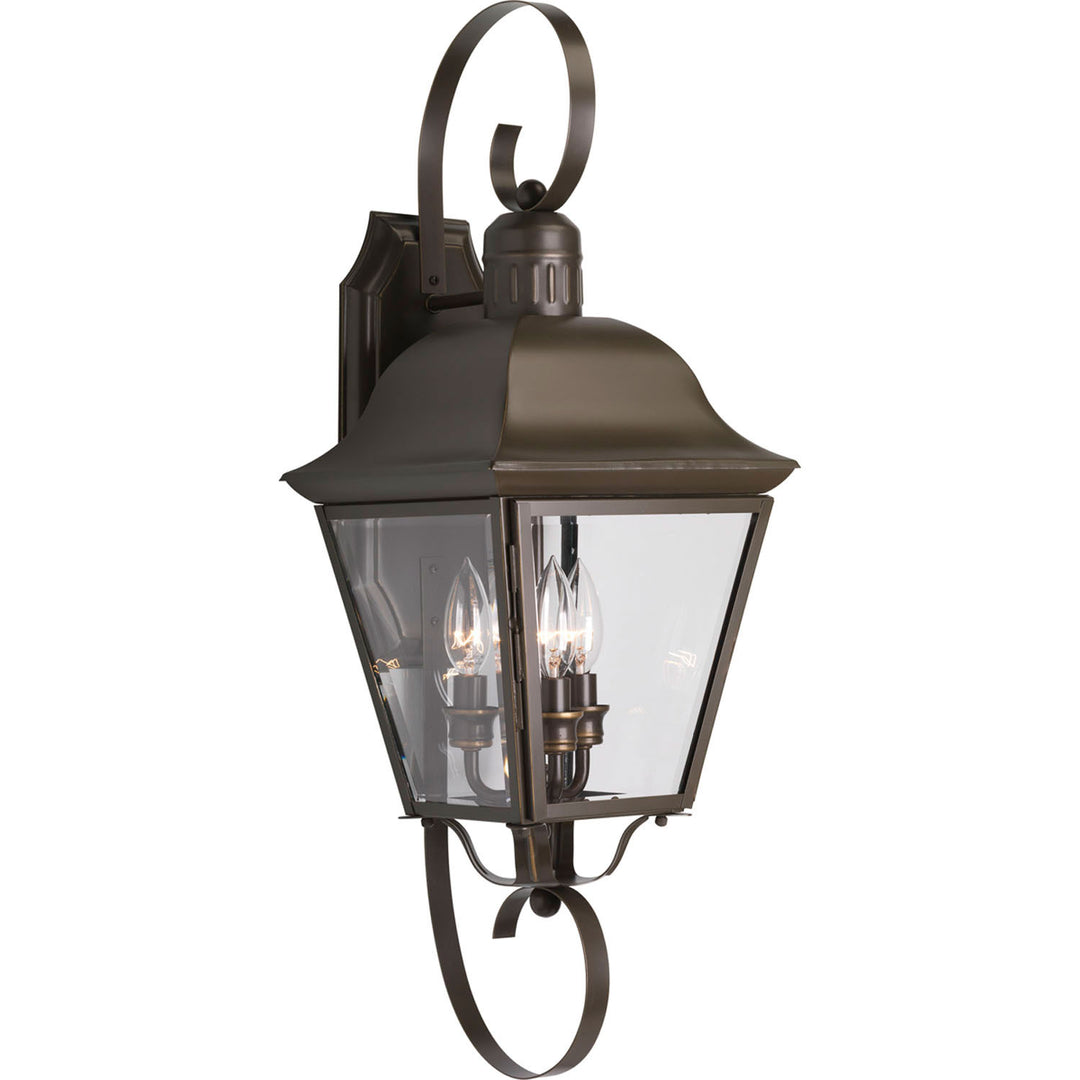 Progress Lighting P5689-20 Andover Three Light Large Wall Lantern Outdoor Bronze / Dark