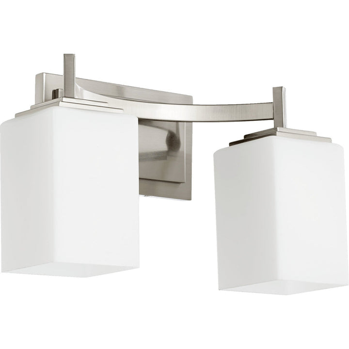 Quorum Delta 5084-2-65 Bath Vanity Light 15 in. wide - Satin Nickel