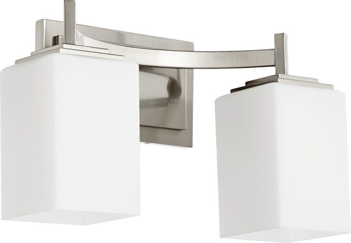 Quorum Delta 5084-2-65 Bath Vanity Light 15 in. wide - Satin Nickel