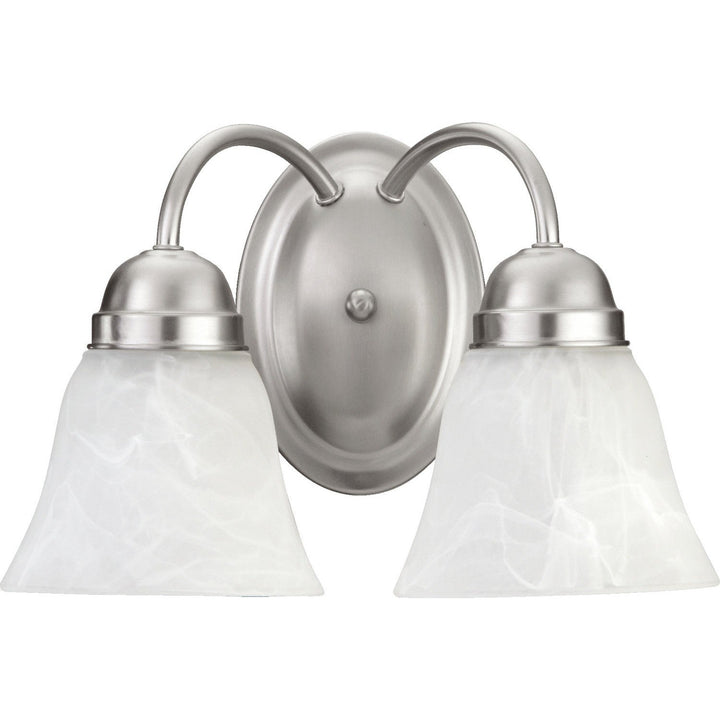 Quorum 5403 Series 5403-2-65 Bath Vanity Light 12 in. wide - Satin Nickel