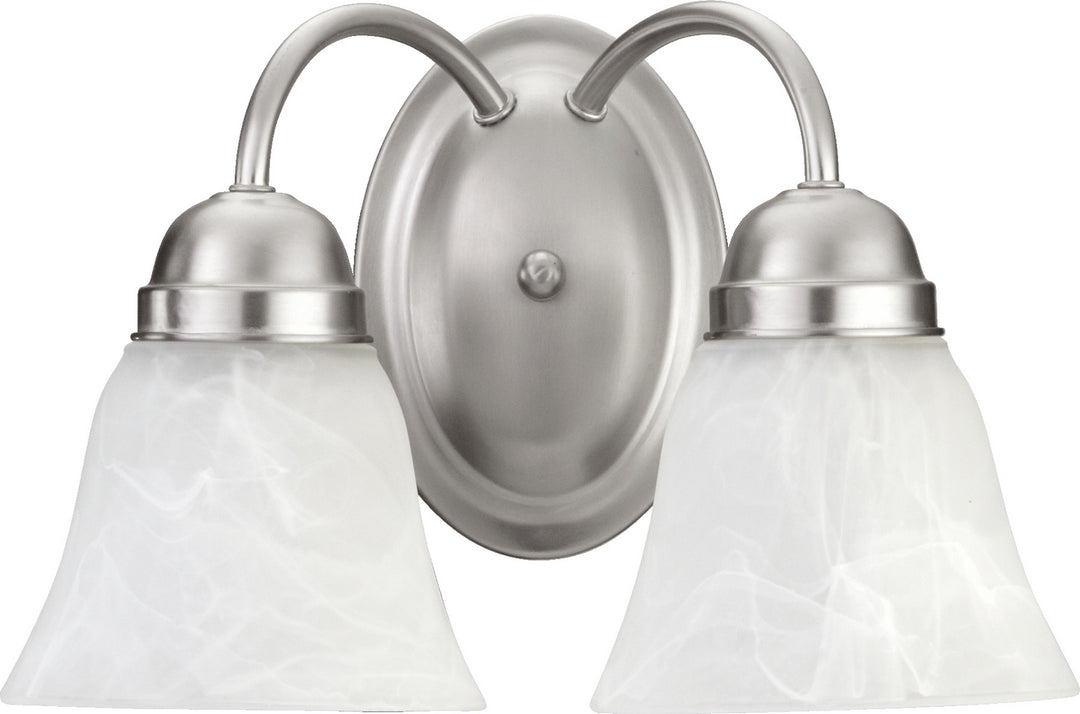 Quorum 5403 Series 5403-2-65 Bath Vanity Light 12 in. wide - Satin Nickel
